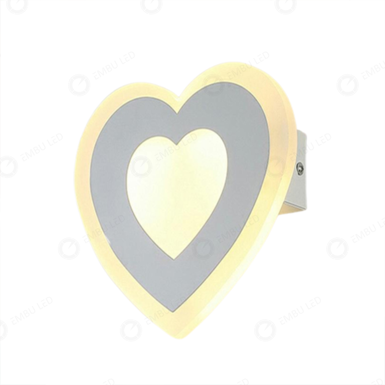 ARANDELA INFANTIL DECOR. CORAÇÃO 18W 3000K