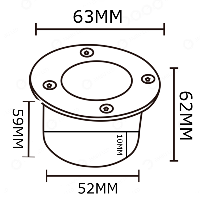 BALIZADOR DE SOLO IP67 LED SMD 3W 3000K