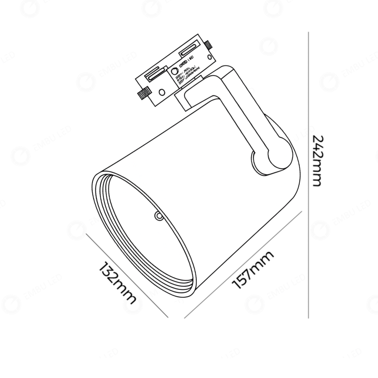 SPOT LED PARA TRILHO SEM LAMPADA PAR38 E27