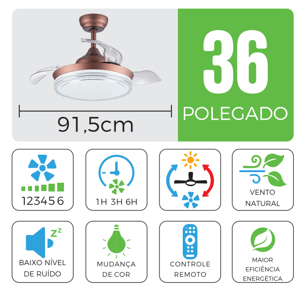 PLAFON LED BREEZE HOME BRONZE FOSCO