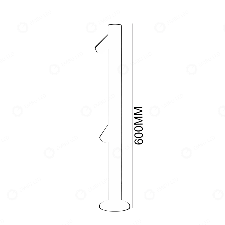 1-BALIZADOR DE JARDIM DUBLE 2X6W 3000K