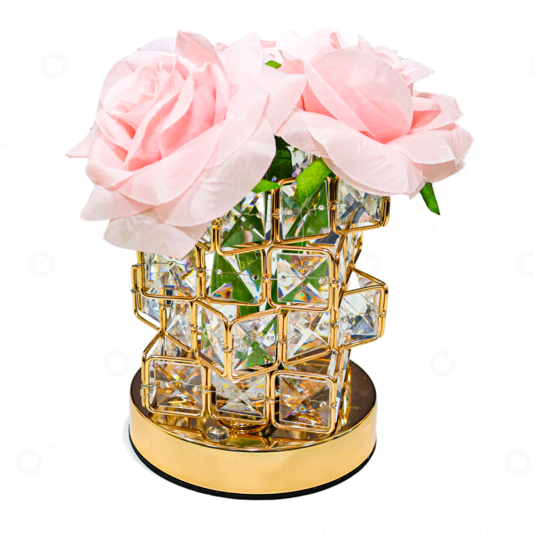 1- LUMINÁRIA ABAJUR DECORATIVA ROSAS 3W 3K/4K/6,5K