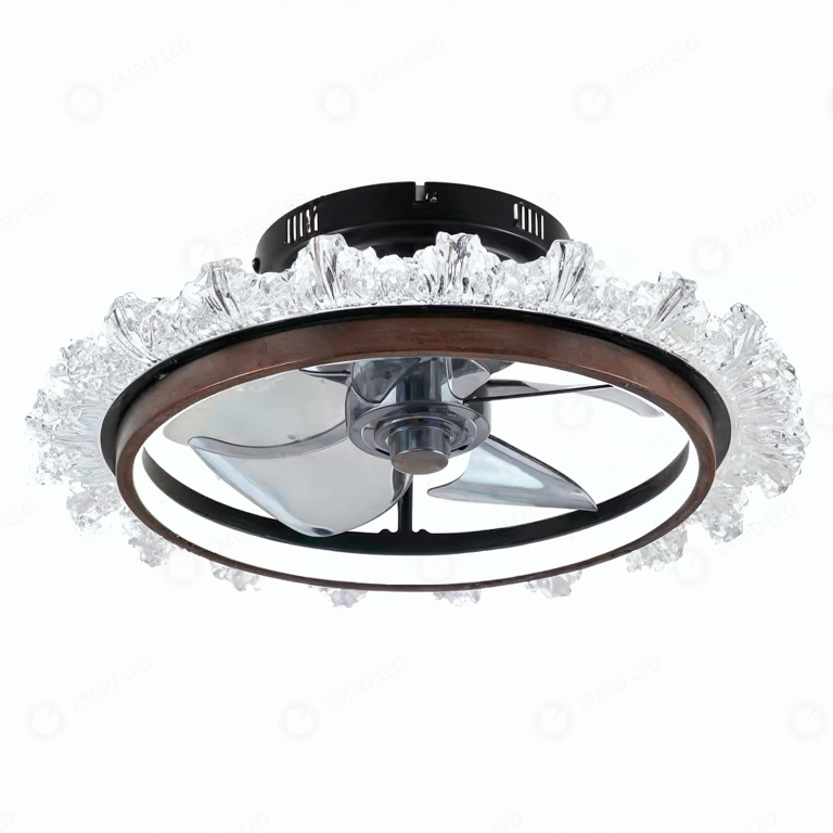 1-PLAFON LED MINIWIND 12''304,8MM 23W MADEIRA ESCURO
