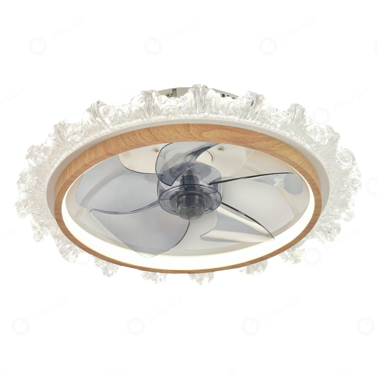 1-PLAFON LED MINIWIND 12''304,8MM 23W MADEIRA CLARA