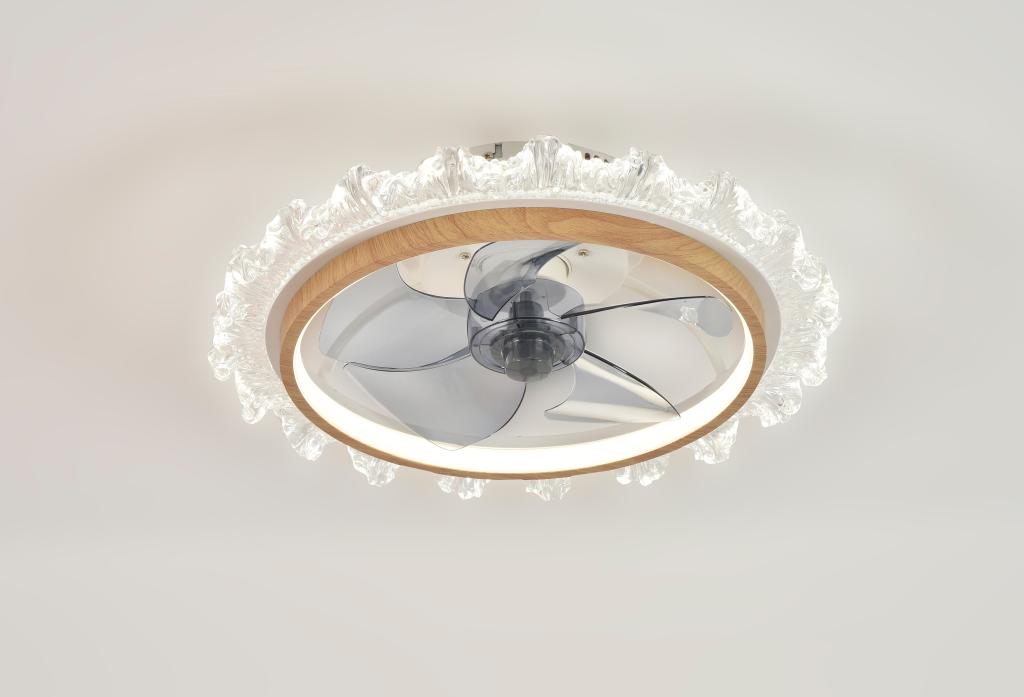 1-PLAFON LED MINIWIND 12''304,8MM 23W MADEIRA CLARA