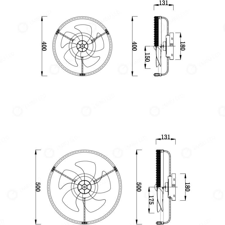 1-PLAFON LED MINIWIND 23W ANEL MADEIRA CLARA