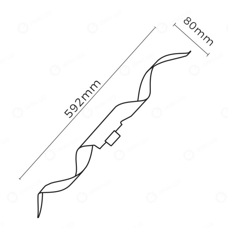1-ARANDELA ONDARA GOLD 2X5W 3K/4K/6,5K