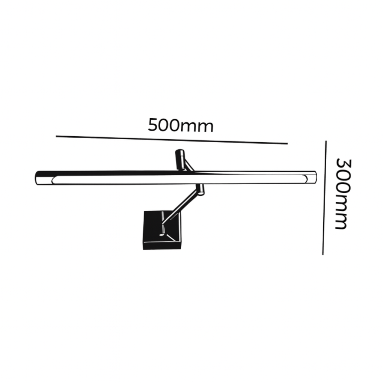 1-ARANDELA MIRROR GRAFITE 12W 3K/4K/6,5K