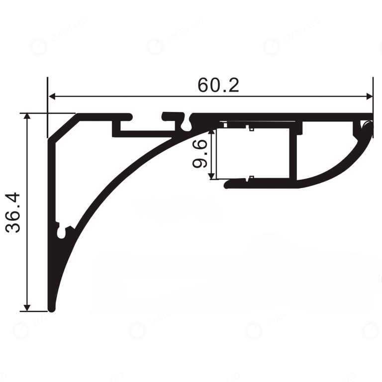 PERFIL ALUMINIO 2METORS RODAPE BRANCO SOBREPOR