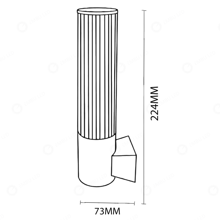 1-ARANDELA FUSTE 10W 3000K