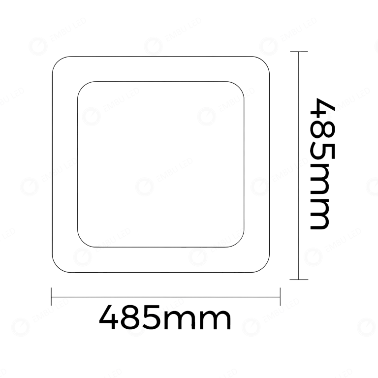 1-PLAFON CRYSTALLO QUADRA 72W 3K/4K/6,5K