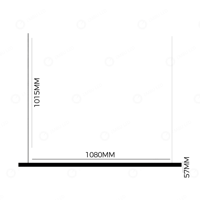 1- PENDENTE LED SOBREPOR SLIM GOLD 30W