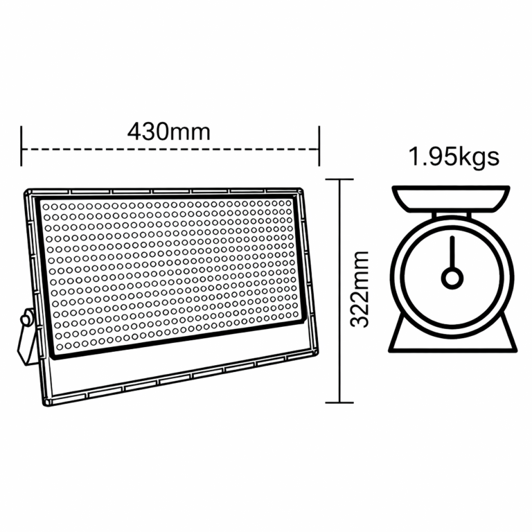 1-REFLETOR LINHA PRO SMD 400W 6500K