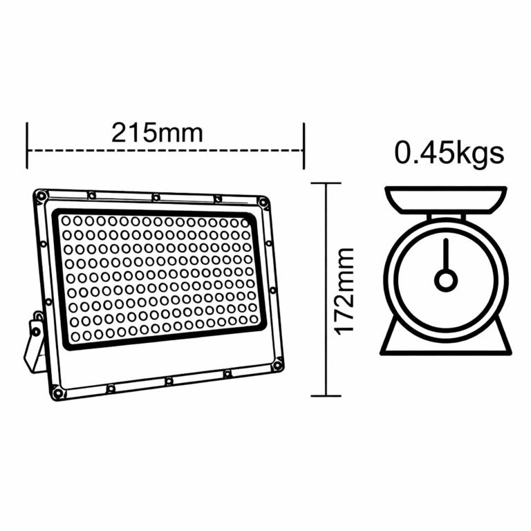 1-REFLETOR LINHA PRO SMD 100W 6500K