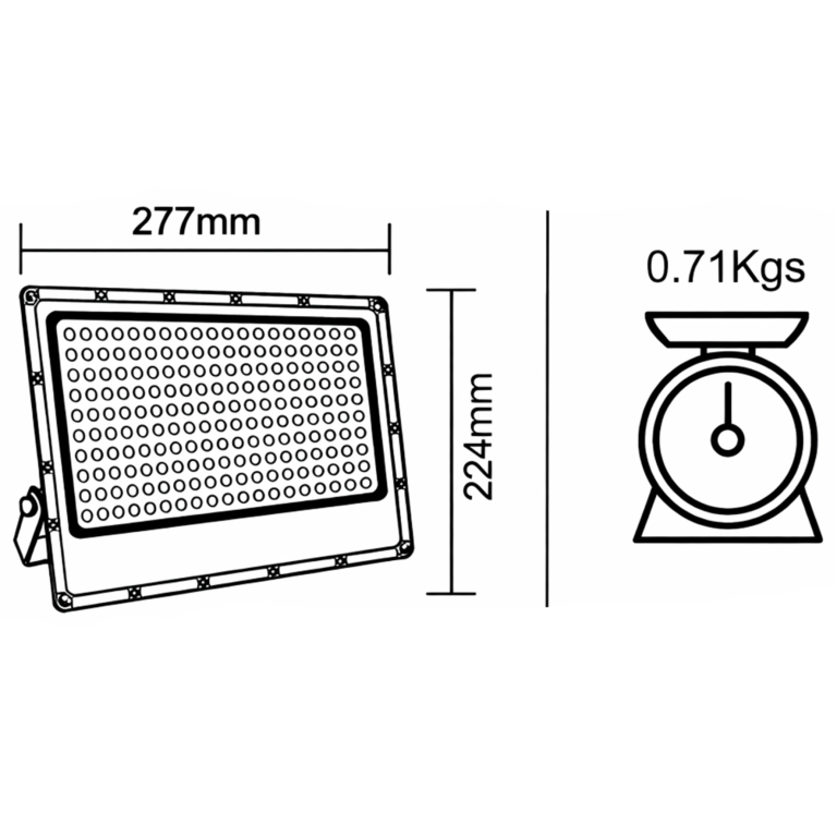1-REFLETOR LINHA PRO SMD 150W 6500K