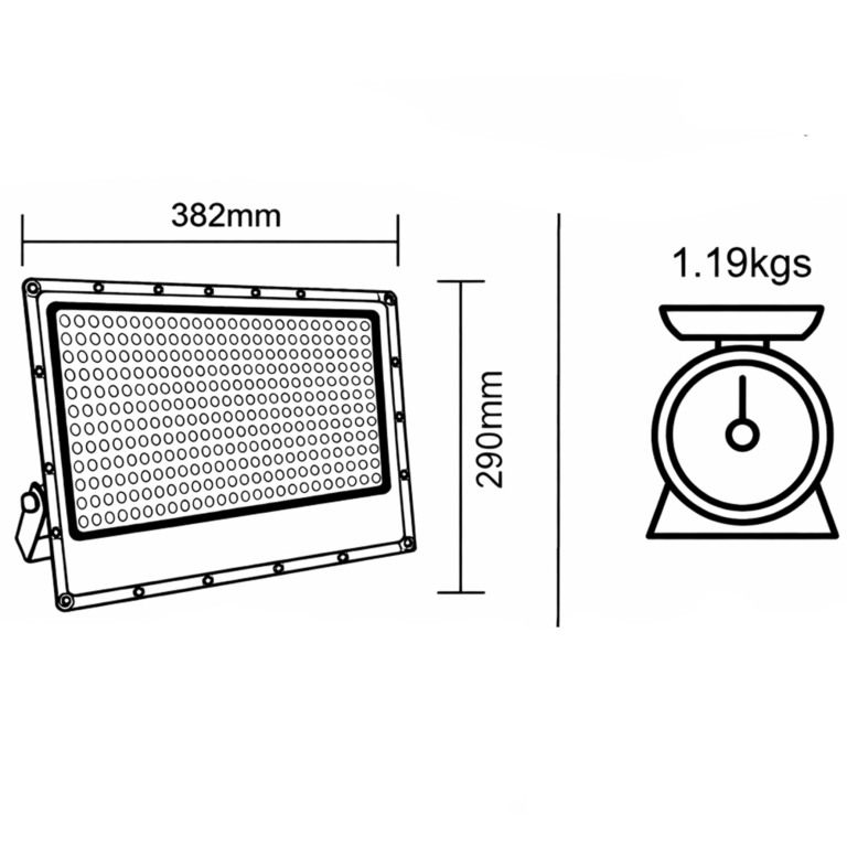 1-REFLETOR LINHA PRO SMD 300W 6500K