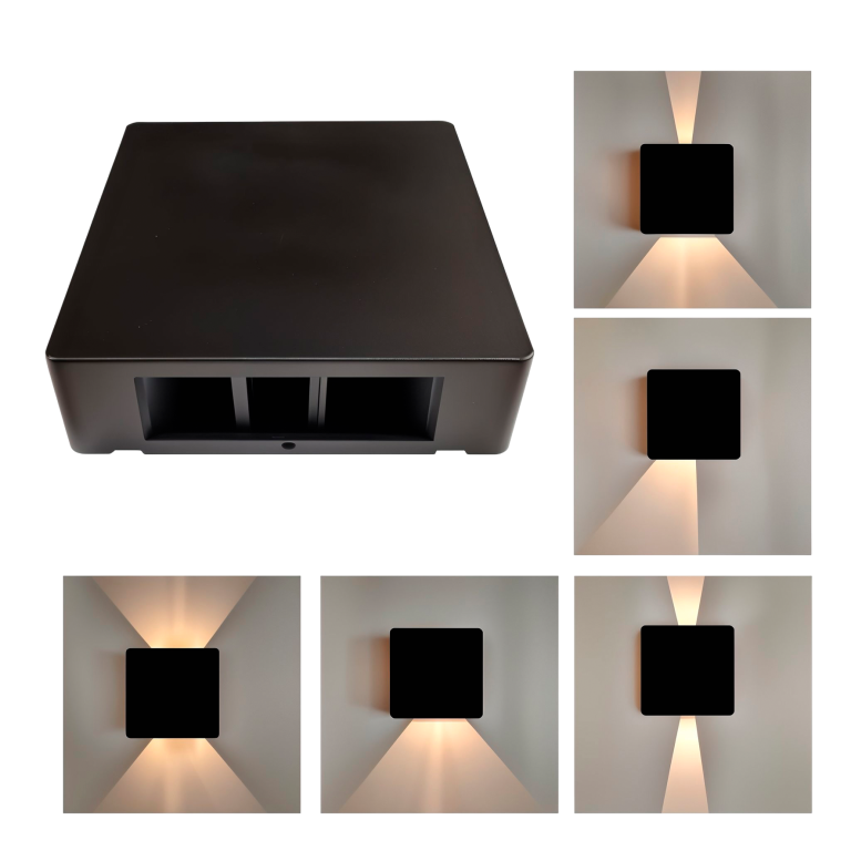 1-ARANDELA ARTENA BLACK 2 FACHOS 4W 3000K