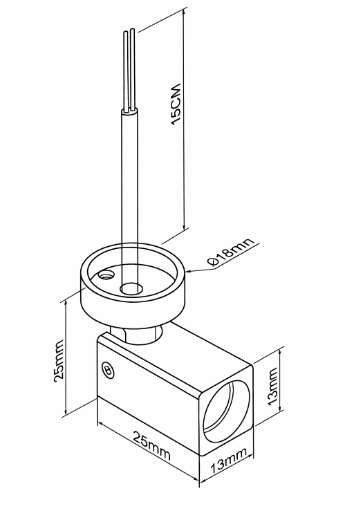 1-SPOT LED PIKO BLACK SOBREPOR 1W 3000K