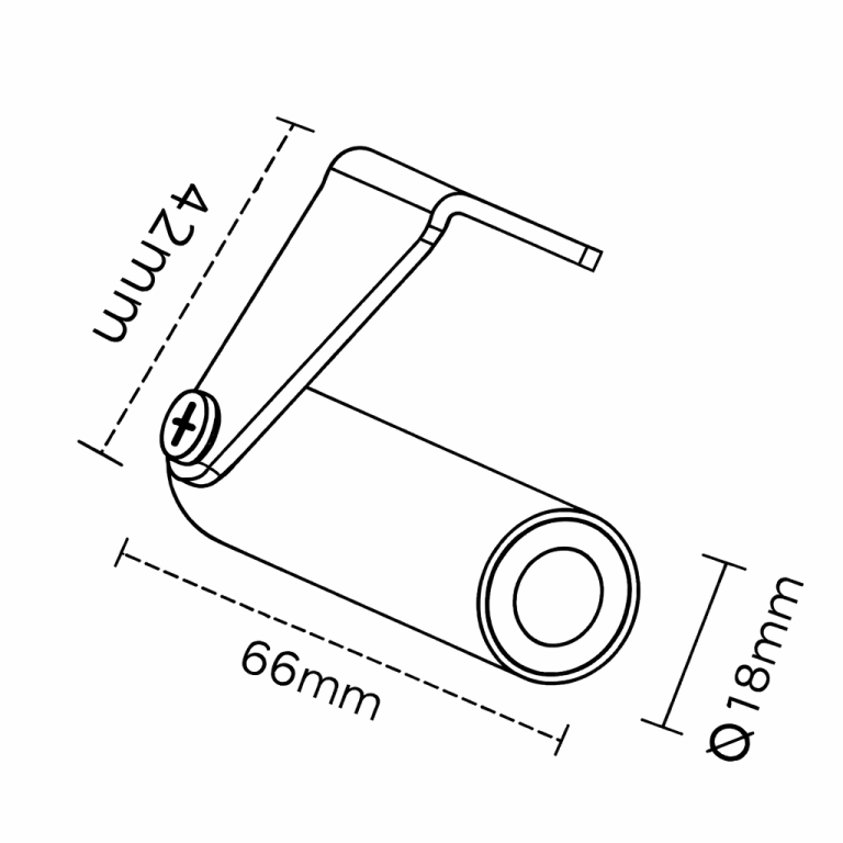 1-SPOT LED FLIK BLACK 2W 3000K