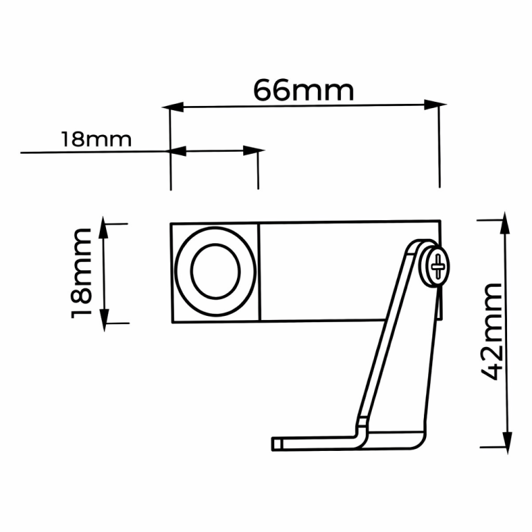 1-SPOT LED FLIK BLACK 2W 3000K