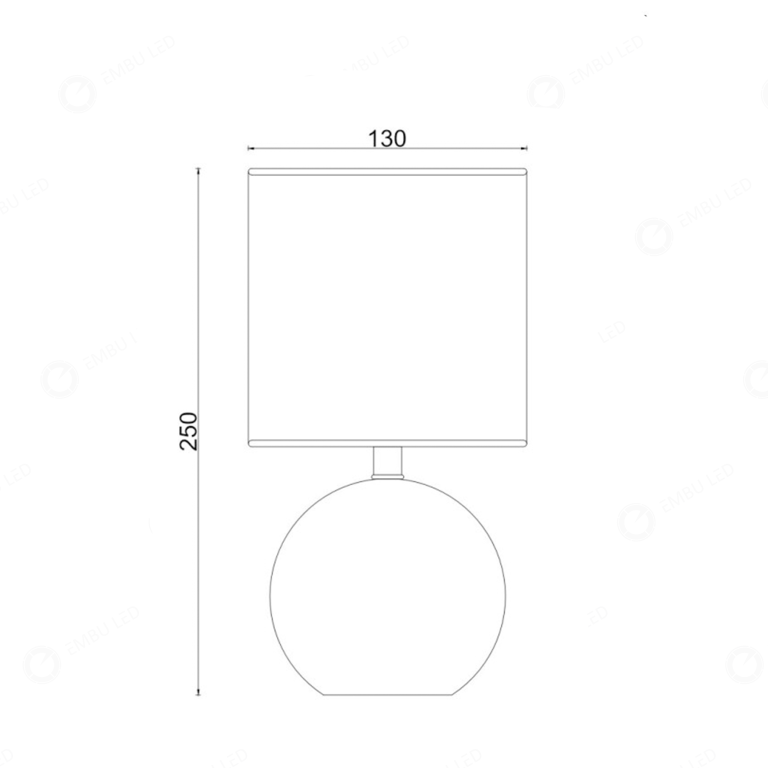1- ABAJUR TEXTURA SFERA TERRA