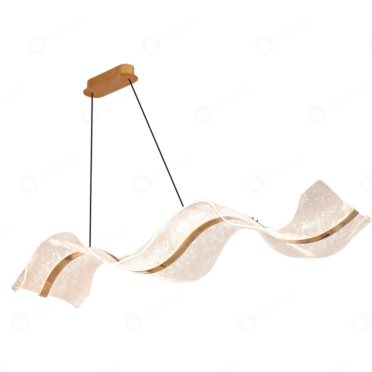 1-PENDENTE ACRILUX FLUIDA GOLD 39W 3K/4K/6,5K