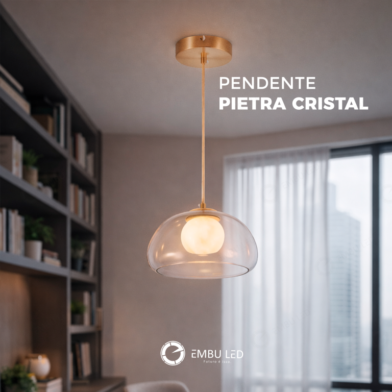 1-PENDENTE LED PIETRA SFERA CRISTAL