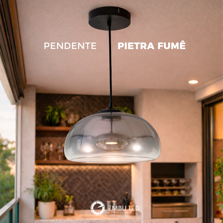 1-PENDENTE LED PIETRA SFERA FUME