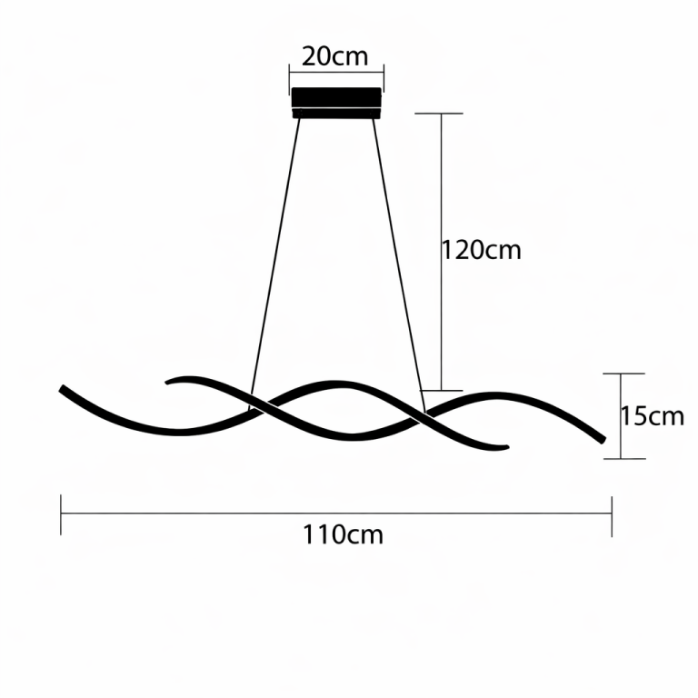 1-PENDENTE LINHA INFINA SYLVIA 26W 3K/4K/6,5K