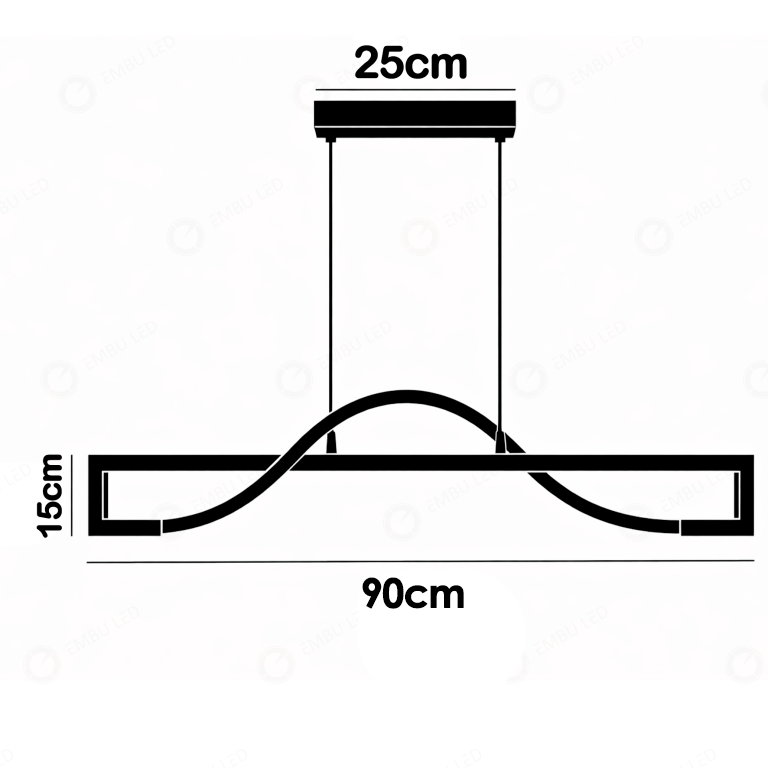 1-PENDENTE LED INFINA LIORA GOLD 18W 3000K
