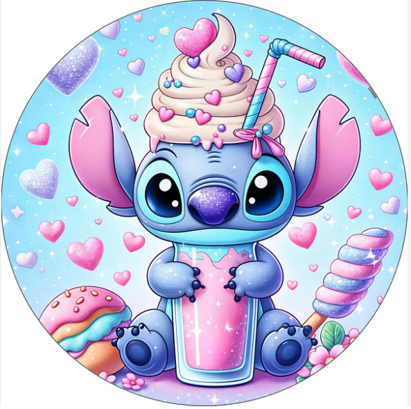 CAPA PAINEL REDONDO STITCH DOCES