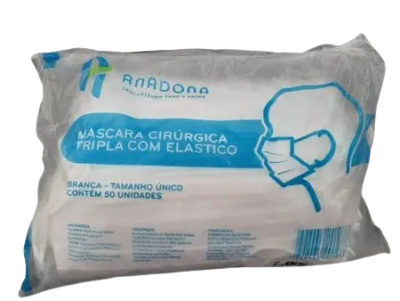 Mascara Tripla Proteção Branca (Pct. 50un) - Anadona
