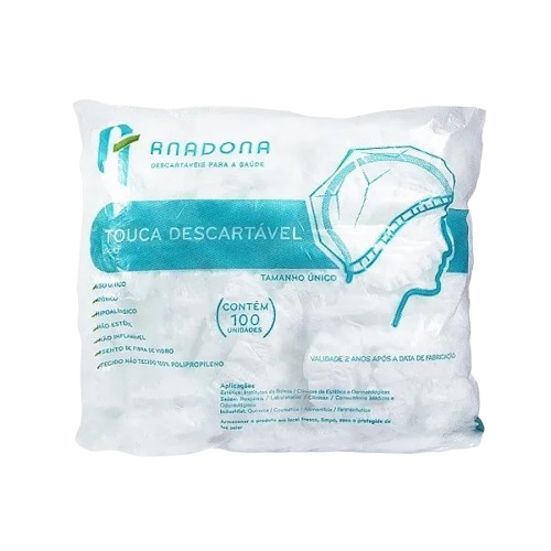 Touca Branca Descartável (Pct. 100un) - Anadona