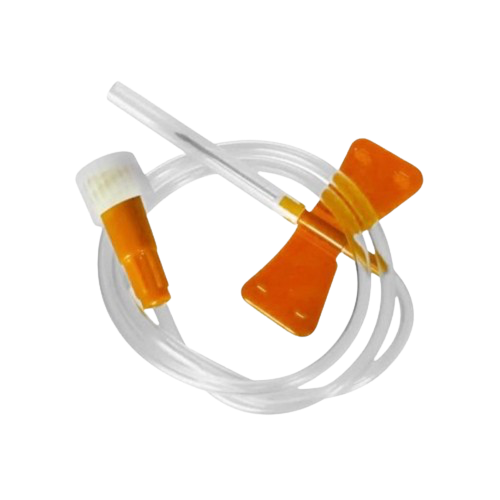Escalpe 25G Laranja (un) - Uniqmed