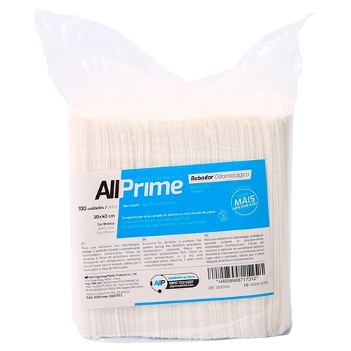 Babador Impermeavel Branco (Pct. 100un) - Allprime