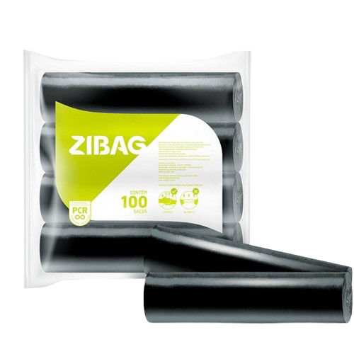 Saco para Lixo Institucional 40l Preto (Pct. 100un) - Zibag