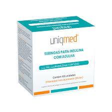 Seringa para Insulina 1ml | Agulha 6mm X 0,25mm 31G (un) - Uniqmed