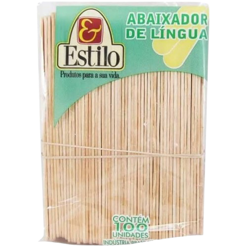 Abaixador de Língua de Madeira Descartável (Pct. 100un) - Estilo