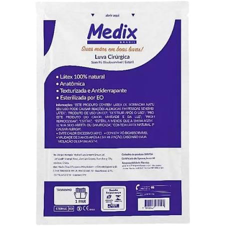 Luva Cirurgica Esteril nº 6,5 (par) - Medix