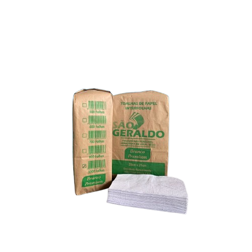 Papel Toalha Interfolha Branco Preimum (Pct. 1000 Folhas) - São Geraldo