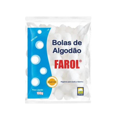 Algodão Hidrófilo Bola (Pct. 100g) - Farol