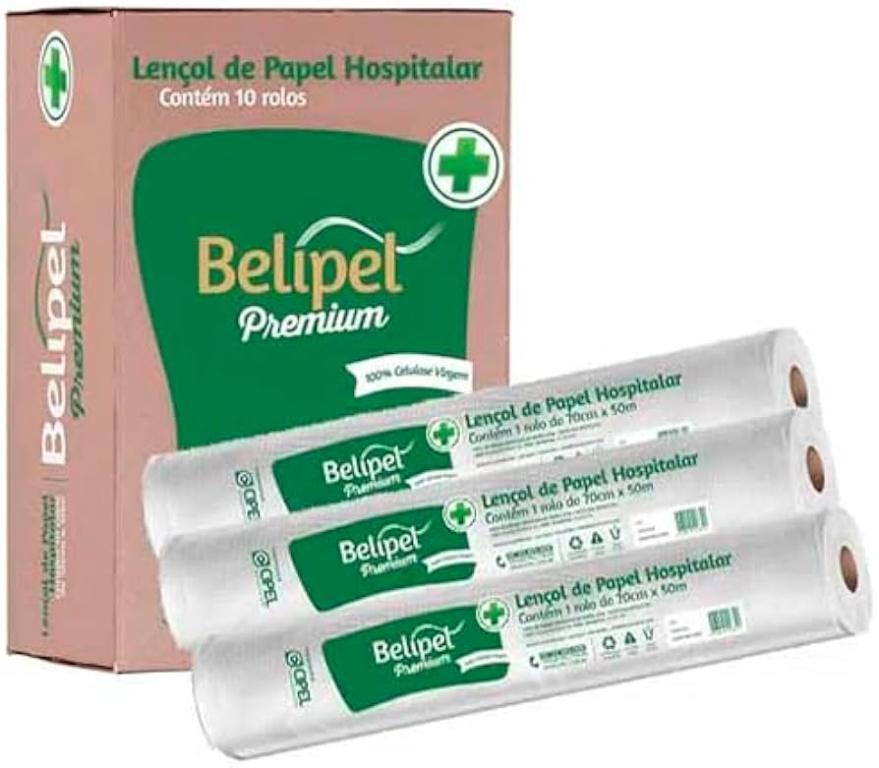 Lençol Belipel Premiun 100% Celulose rolo 70cm X 50m (un)