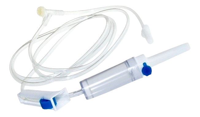 Equipo Macrogotas com injetor lateral, bico Luer Slip - Descarpack