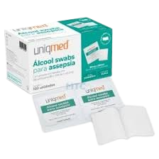 Alcool Swabs Para Assepsia Cx c/100 und - UNIQMED