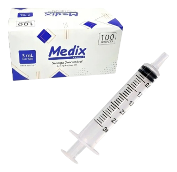 Seringa 3ml Sem Agulha Bico Luer Slip MEDIX