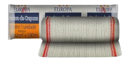 Atadura Crepom 10cm X 1,8m 13 Fios Europa Polar Fix