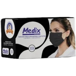 Mascara Tripla Proteção Preta (Cx. 50un) - Medix