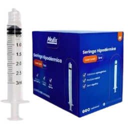 Seringa 3ml Sem Agulha Bico Luer Lock - Medix