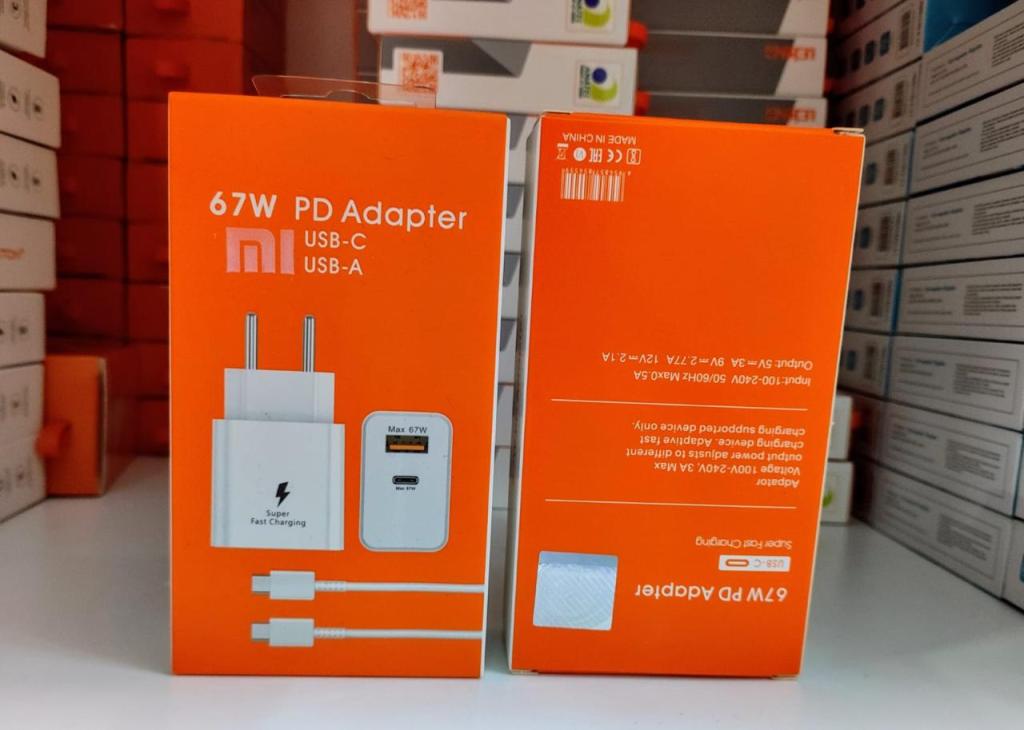 carregador mi 67w PD