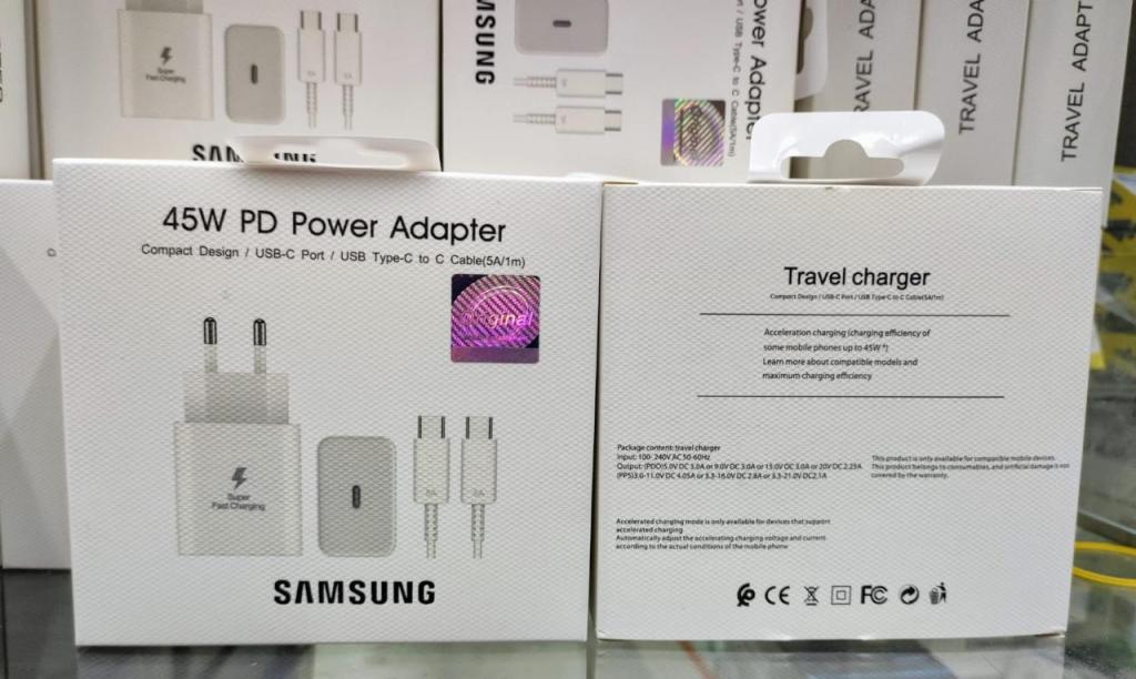 carregador samsung 45w PD com cabo